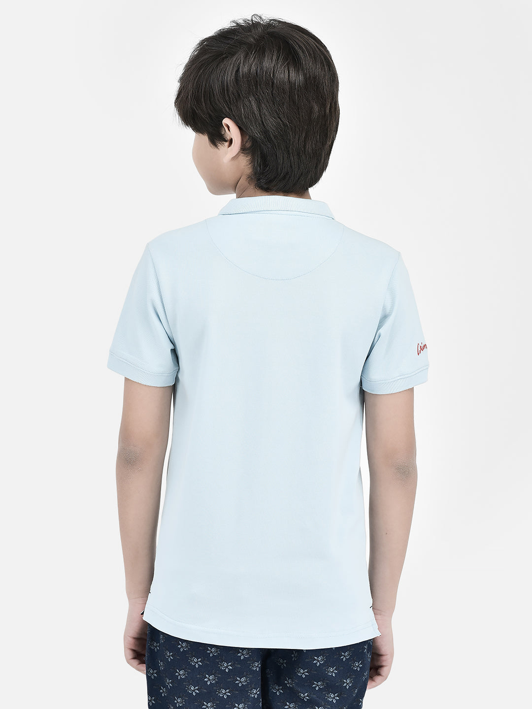 Blue T-shirt-Boys T-Shirts-Crimsoune Club