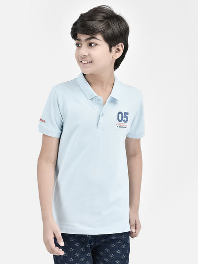 Blue T-shirt-Boys T-Shirts-Crimsoune Club