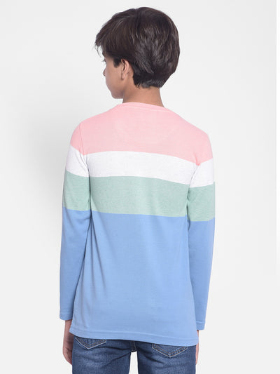 Multicolor Striped T-Shirt-Boy T-shirts-Crimsoune Club