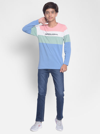 Multicolor Striped T-Shirt-Boy T-shirts-Crimsoune Club