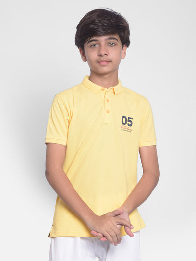 Yellow Polo T-shirt-Boys T-shirts-Crimsoune Club