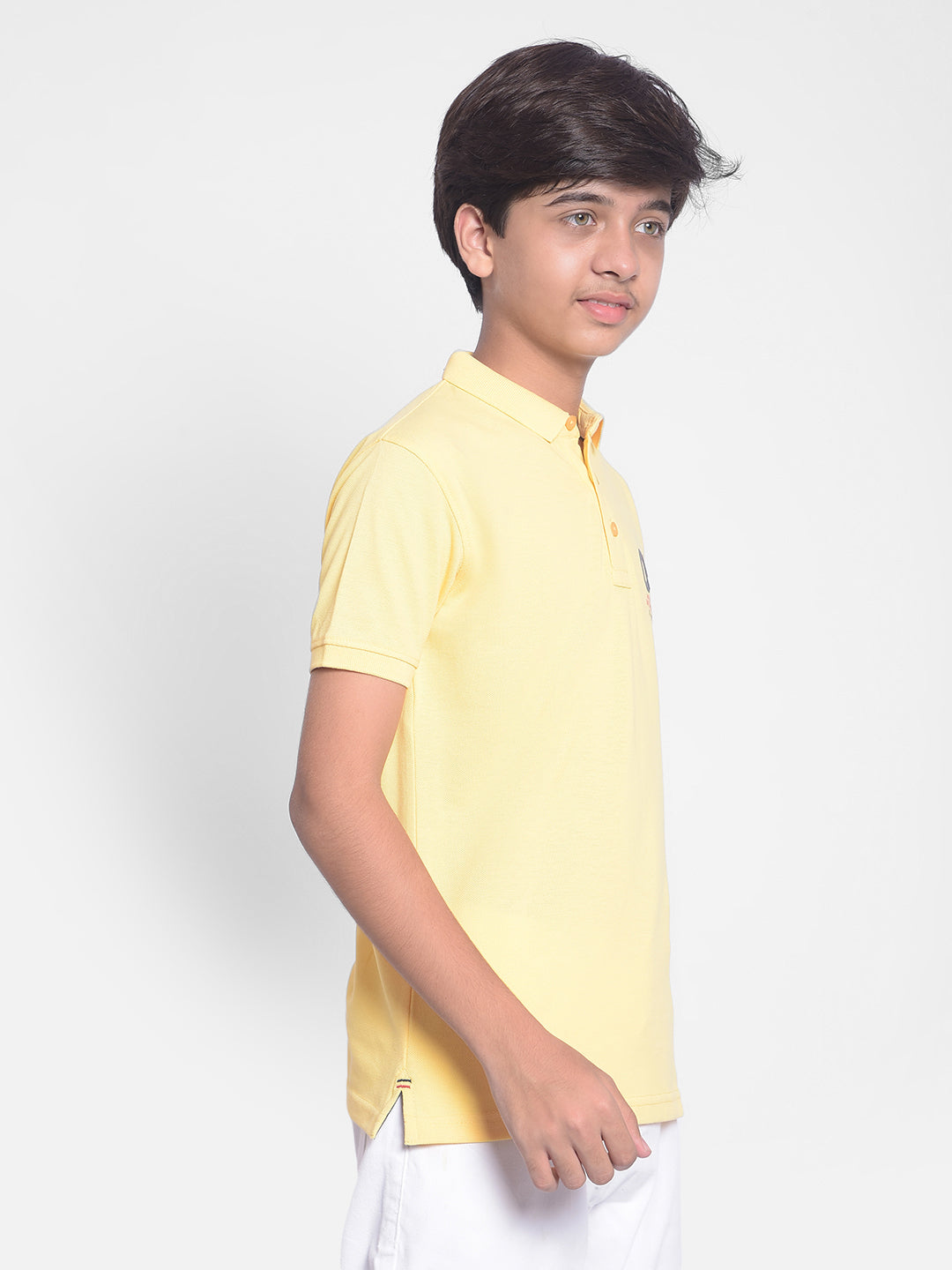 Yellow Polo T-shirt-Boys T-shirts-Crimsoune Club