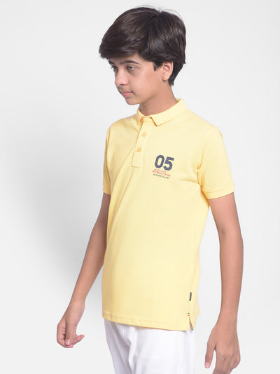 Yellow Polo T-shirt-Boys T-shirts-Crimsoune Club