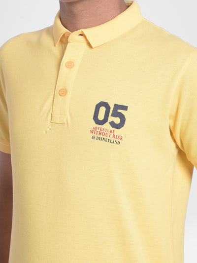 Yellow Polo T-shirt-Boys T-shirts-Crimsoune Club