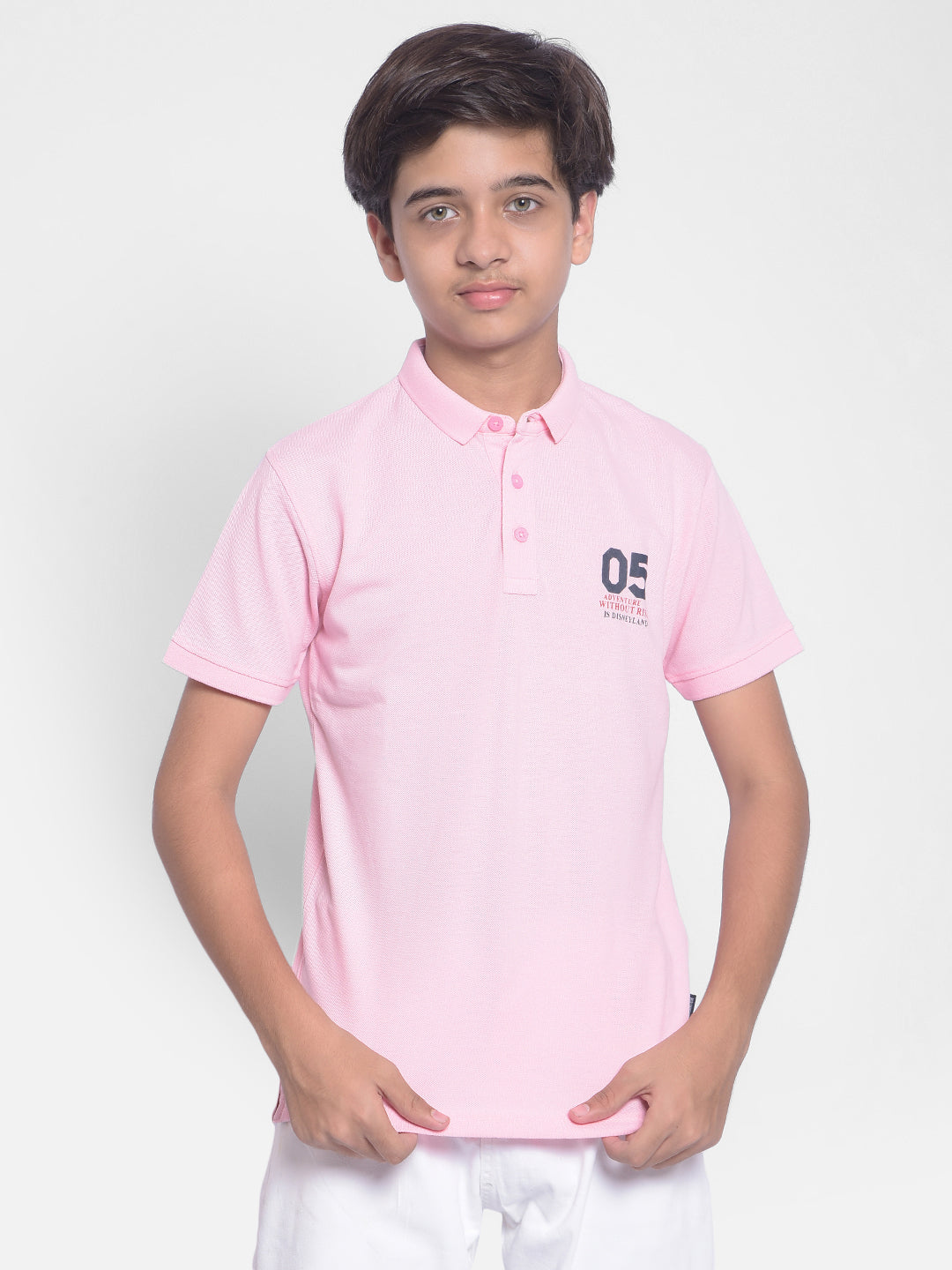 Pink Polo T-shirt-Boys T-shirts-Crimsoune Club