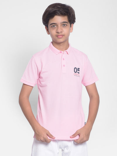 Pink Polo T-shirt-Boys T-shirts-Crimsoune Club