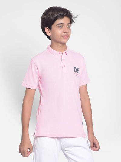 Pink Polo T-shirt-Boys T-shirts-Crimsoune Club