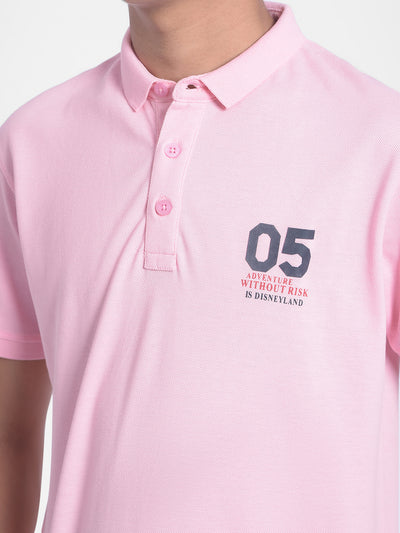 Pink Polo T-shirt-Boys T-shirts-Crimsoune Club