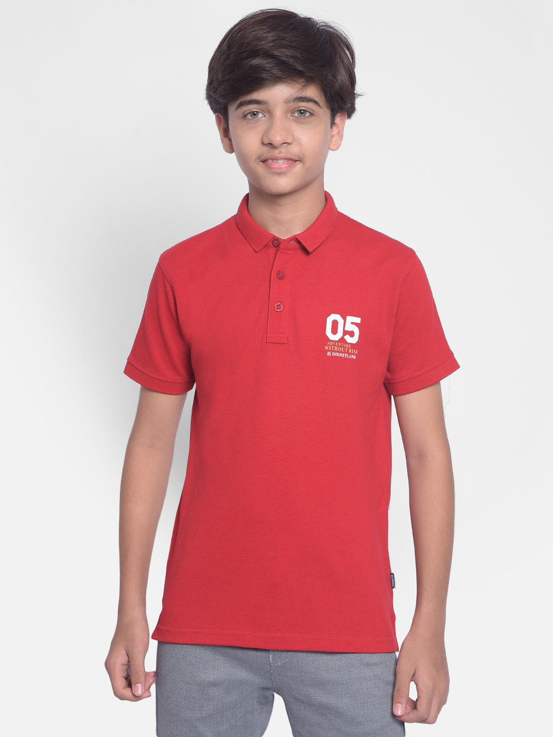Red Polo T-shirt-Boys T-shirt-Crimsoune Club