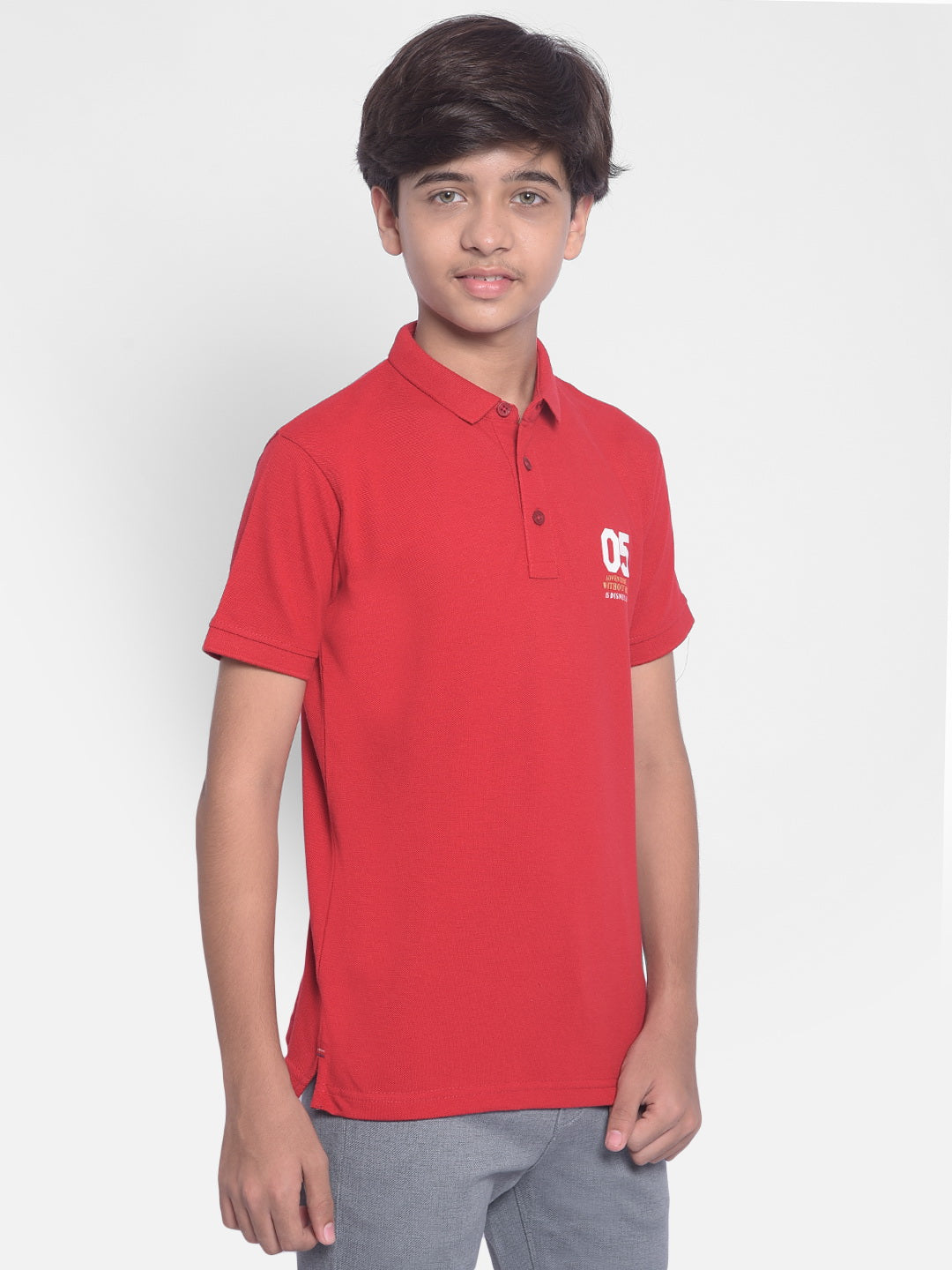Red Polo T-shirt-Boys T-shirt-Crimsoune Club