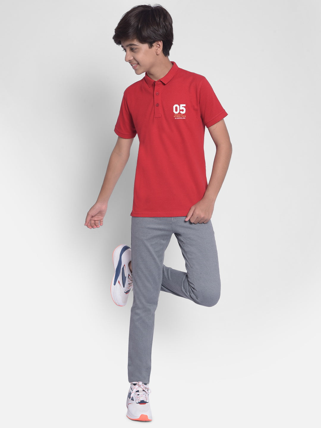 Red Polo T-shirt-Boys T-shirt-Crimsoune Club