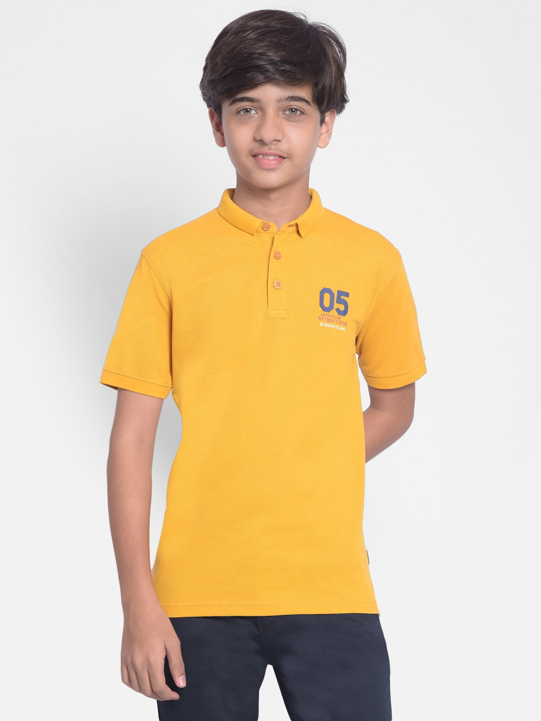 Mustard Polo T-shirt-Boys T-shirt-Crimsoune Club