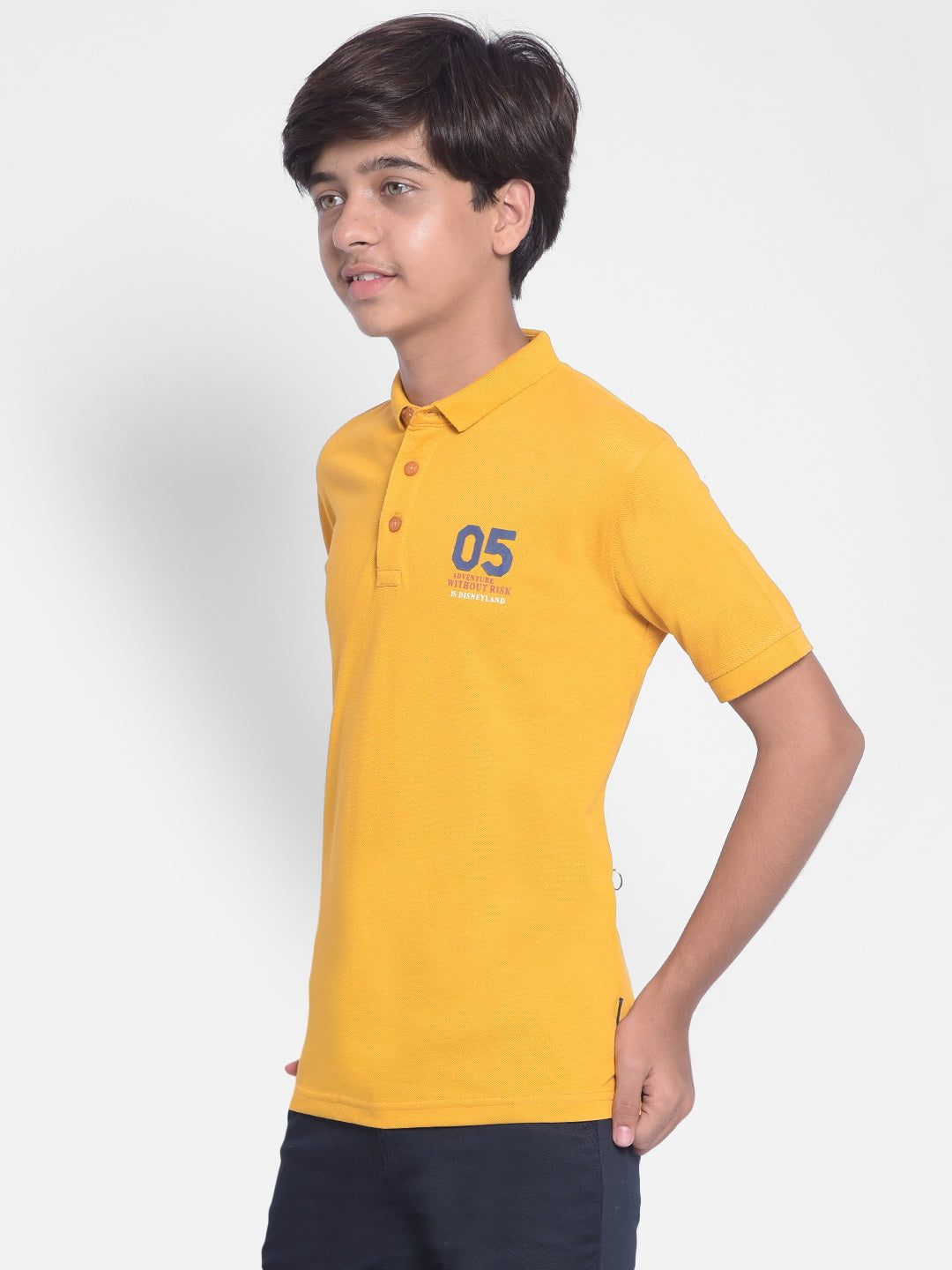 Mustard Polo T-shirt-Boys T-shirt-Crimsoune Club