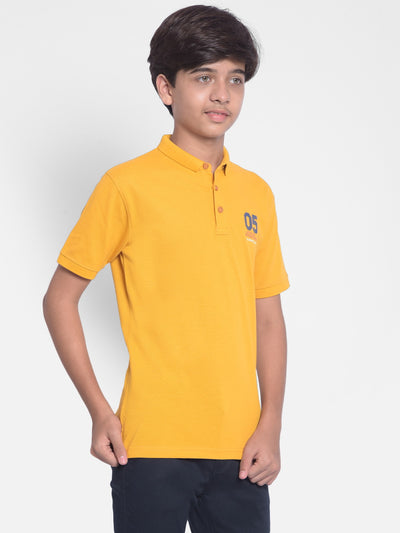 Mustard Polo T-shirt-Boys T-shirt-Crimsoune Club