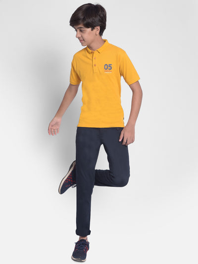 Mustard Polo T-shirt-Boys T-shirt-Crimsoune Club