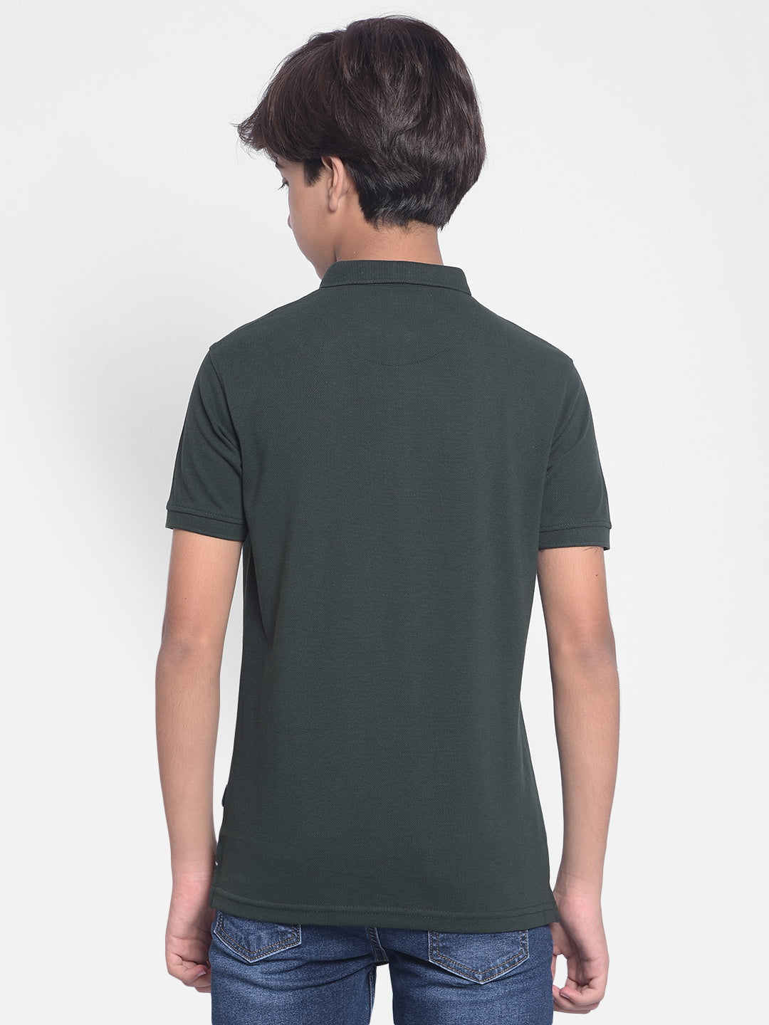 Green Polo-T-Shirt-Boy T-shirts-Crimsoune Club