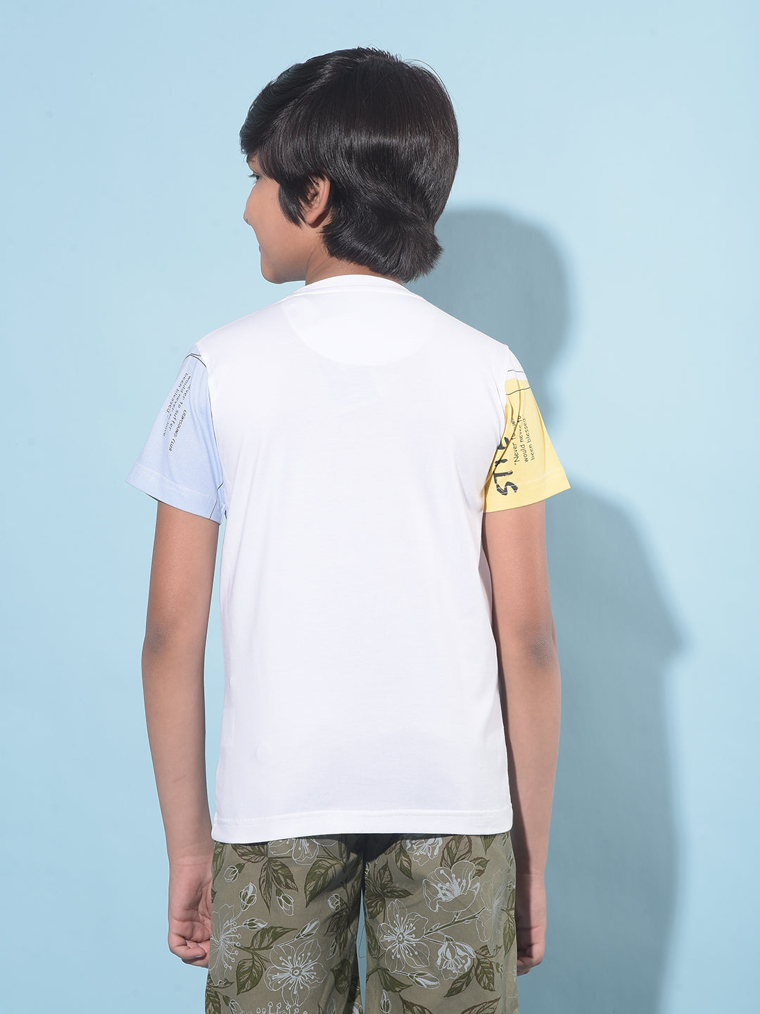 White Typographic Printed T-Shirt-Boys T-Shirts-Crimsoune Club