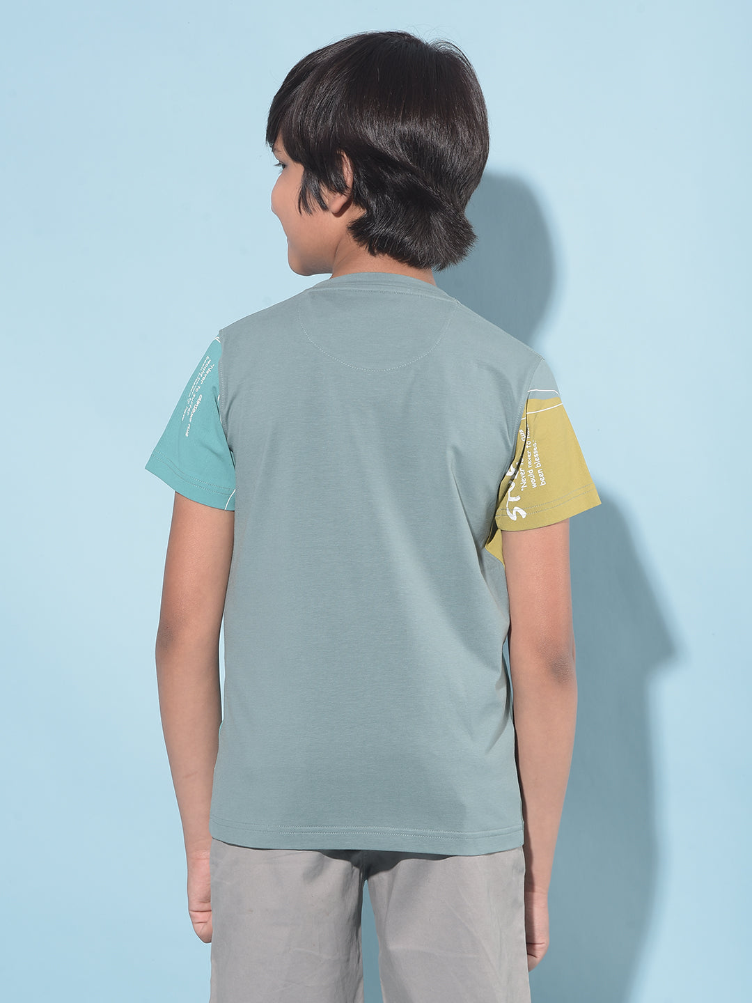 Green Typographic Printed T-Shirt-Boys T-Shirts-Crimsoune Club