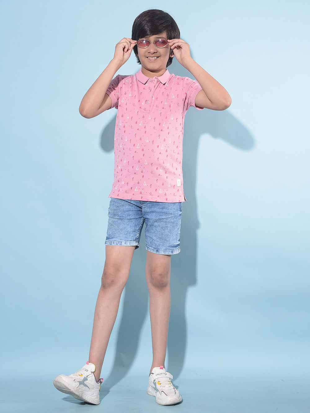 Pink Printed T-Shirt-Boys T-Shirts-Crimsoune Club
