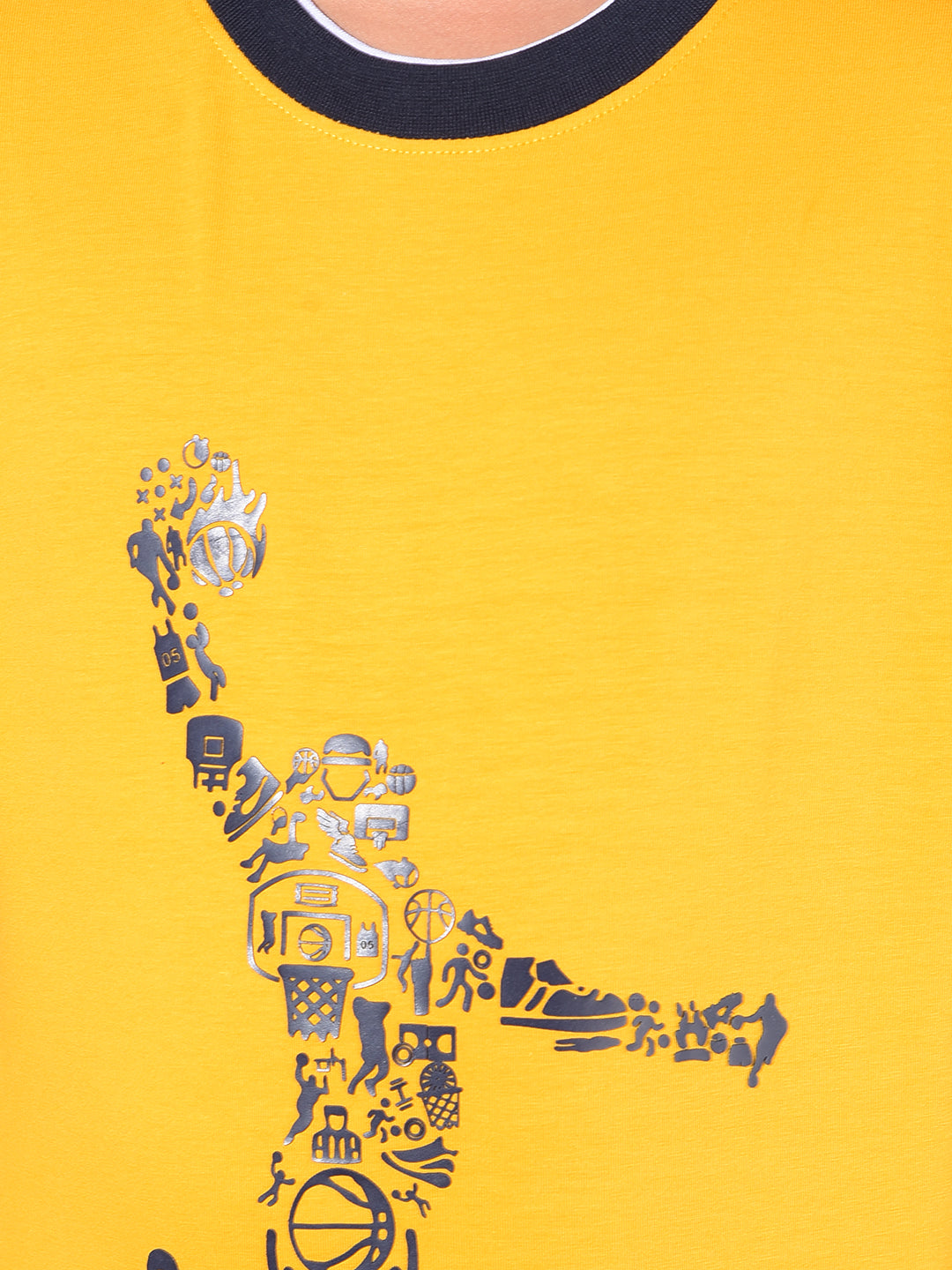 Mustard Graphic Print T-Shirt-Boys T-Shirts-Crimsoune Club