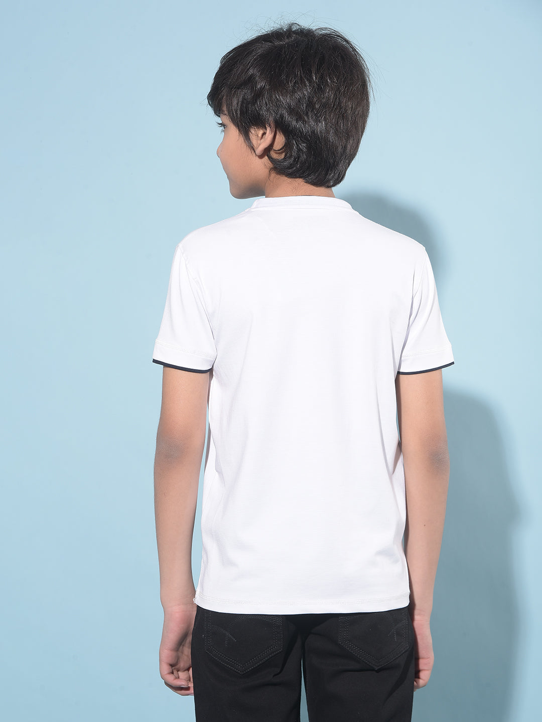White Typographic Printed T-Shirt-Boys T-Shirts-Crimsoune Club