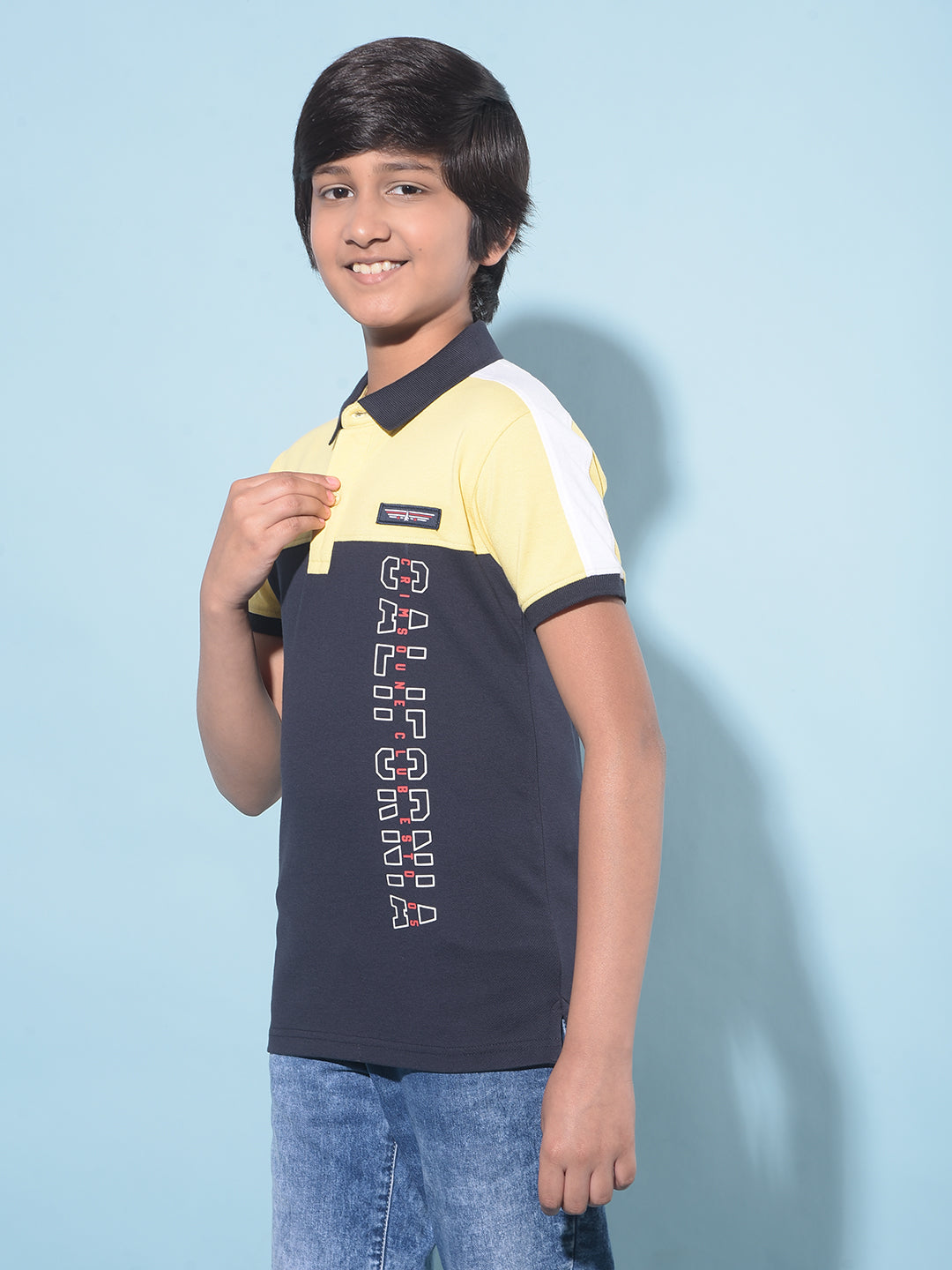 Mustard Typographic Printed T-Shirt-Boys T-Shirts-Crimsoune Club