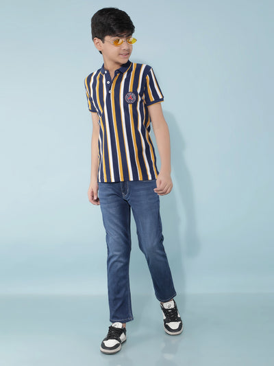 Multi Color Color-Blocked T-Shirt-Boys T-Shirts-Crimsoune Club