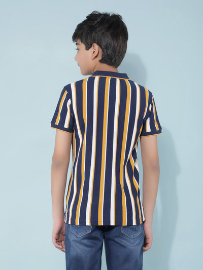 Multi Color Color-Blocked T-Shirt-Boys T-Shirts-Crimsoune Club