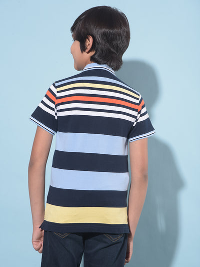 Multi Color Color-Blocked T-Shirt-Boys T-Shirts-Crimsoune Club