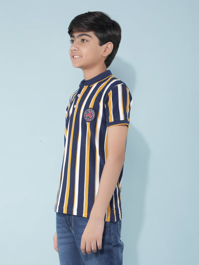 Multi Color Color-Blocked T-Shirt-Boys T-Shirts-Crimsoune Club