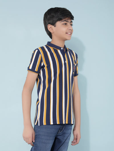 Multi Color Color-Blocked T-Shirt-Boys T-Shirts-Crimsoune Club