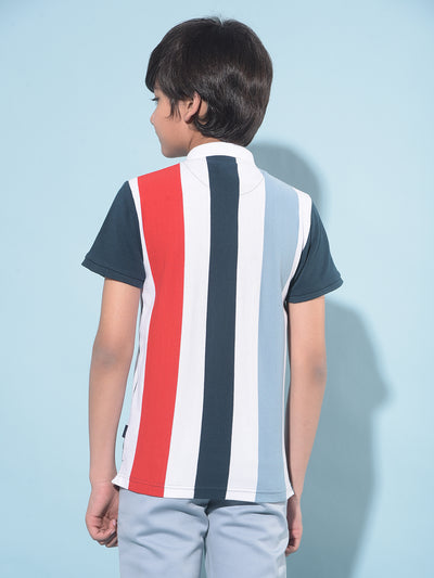 Multi Color Color-Blocked T-Shirt-Boys T-Shirts-Crimsoune Club