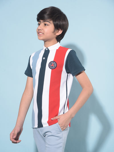 Multi Color Color-Blocked T-Shirt-Boys T-Shirts-Crimsoune Club