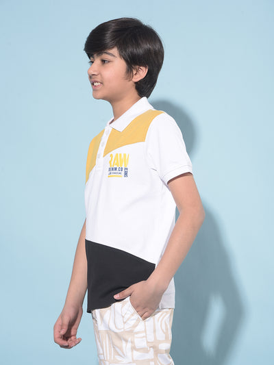 Mustard Typographic Printed T-Shirt-Boys T-Shirts-Crimsoune Club