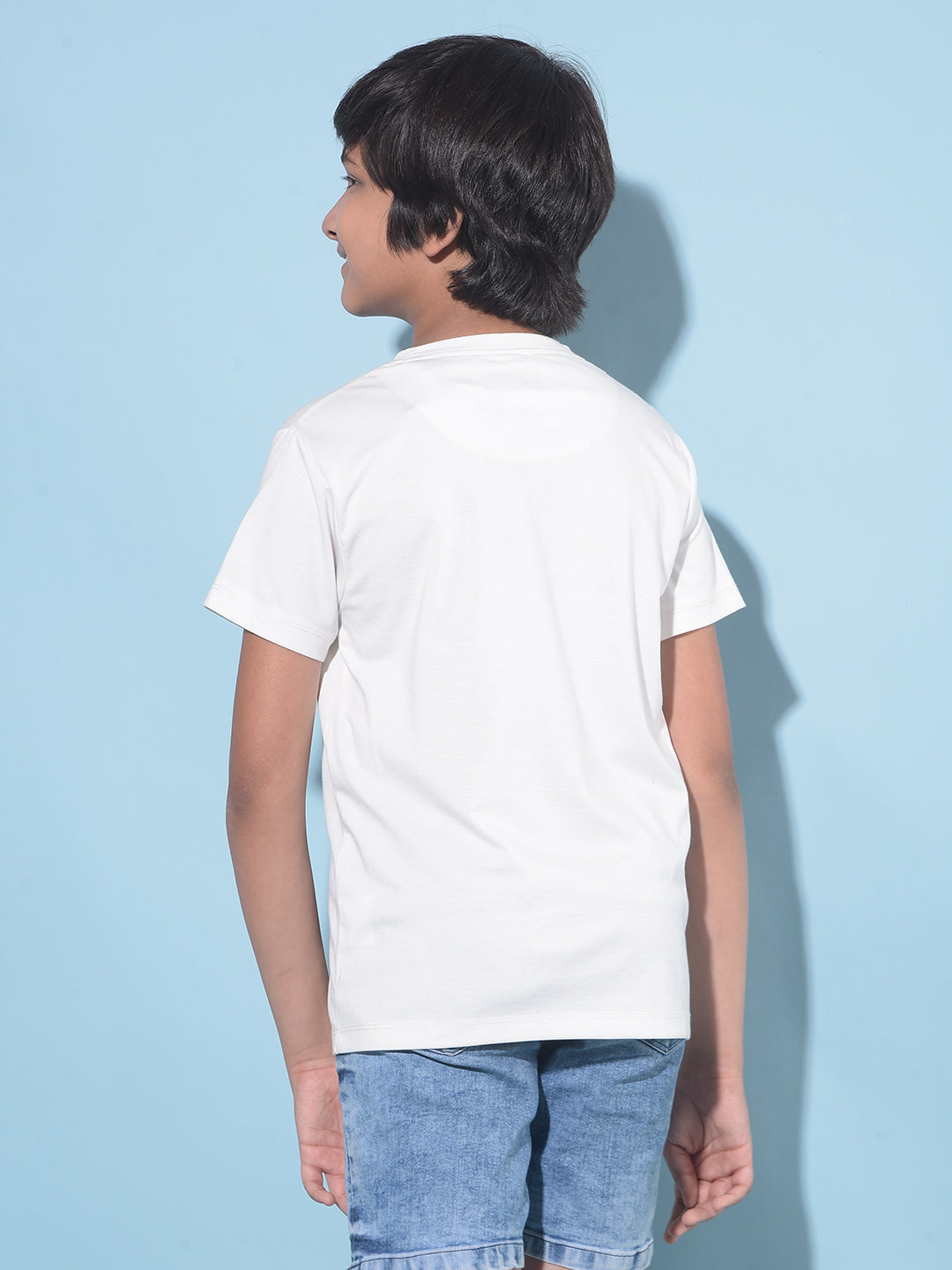 White Graphic Print T-Shirt-Boys T-Shirts-Crimsoune Club