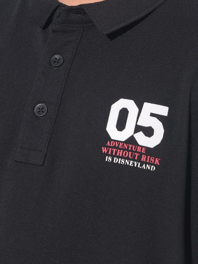 Black Typographic Printed T-Shirt-Boys T-Shirts-Crimsoune Club