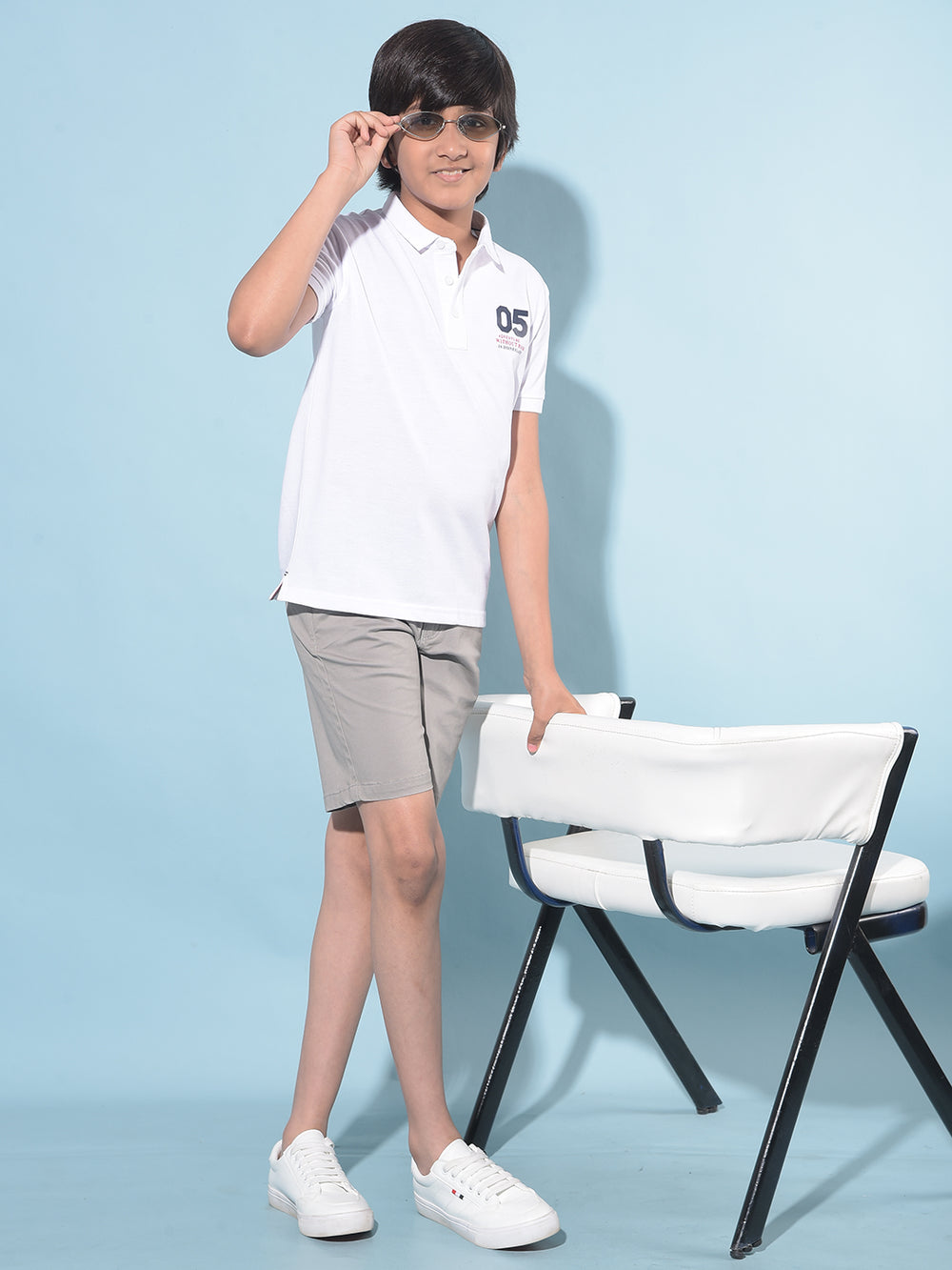 White Typographic Printed T-Shirt-Boys T-Shirts-Crimsoune Club