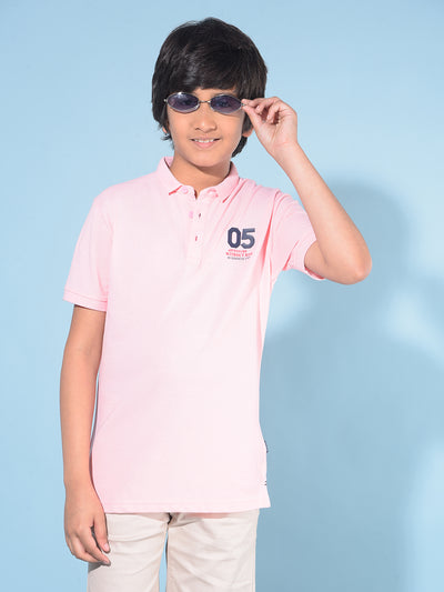 Pink Polo T-Shirt-Boys T-Shirts-Crimsoune Club