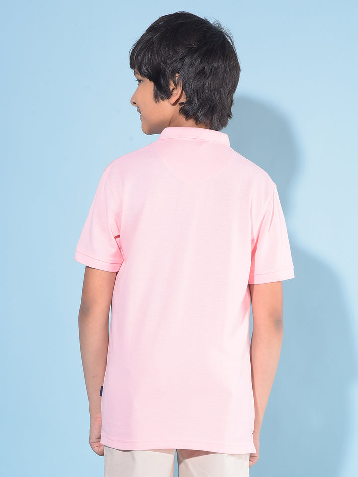 Pink Polo T-Shirt-Boys T-Shirts-Crimsoune Club