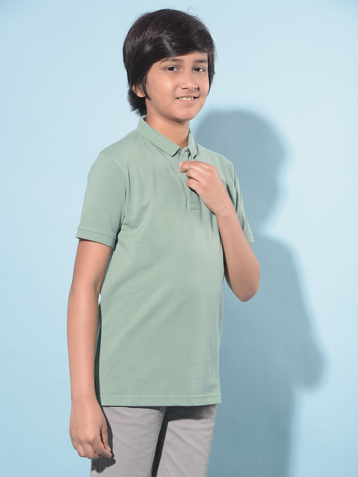 Green Typographic Printed T-Shirt-Boys T-Shirts-Crimsoune Club