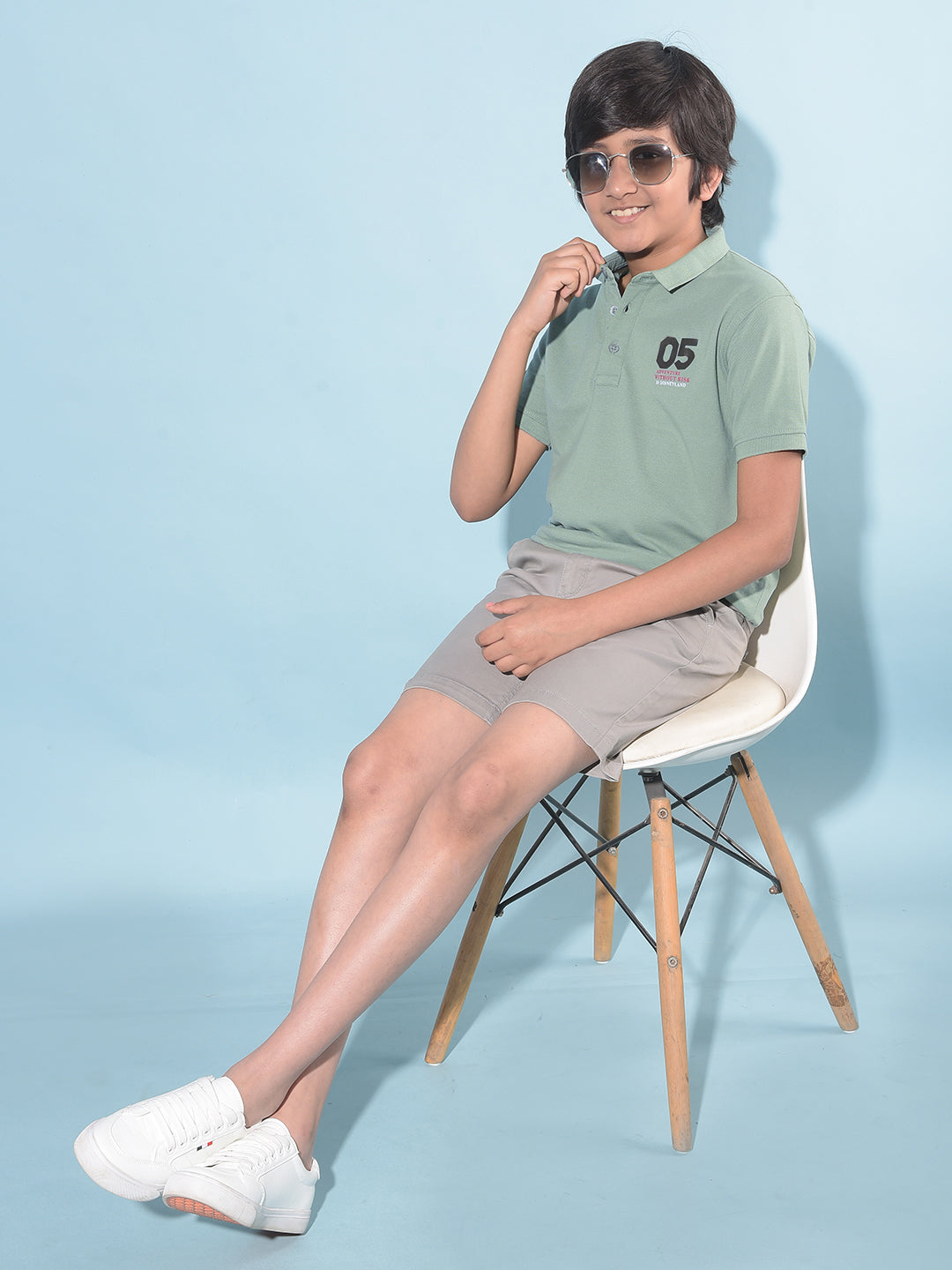 Green Typographic Printed T-Shirt-Boys T-Shirts-Crimsoune Club