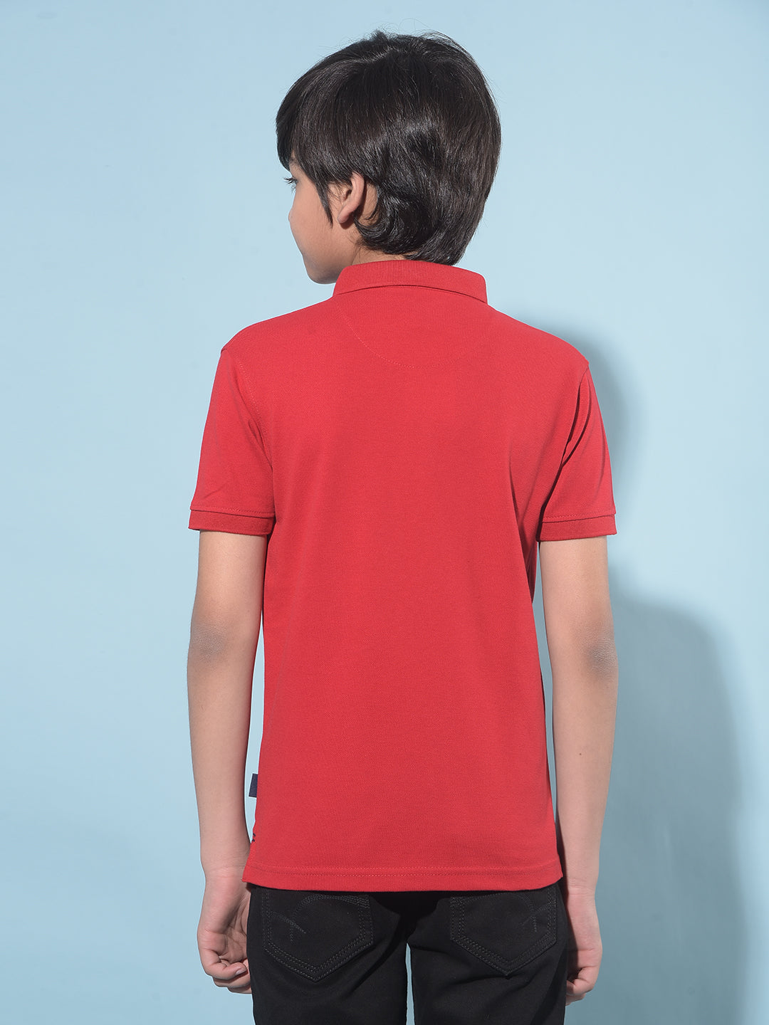 Red Typographic Printed T-Shirt-Boys T-Shirts-Crimsoune Club