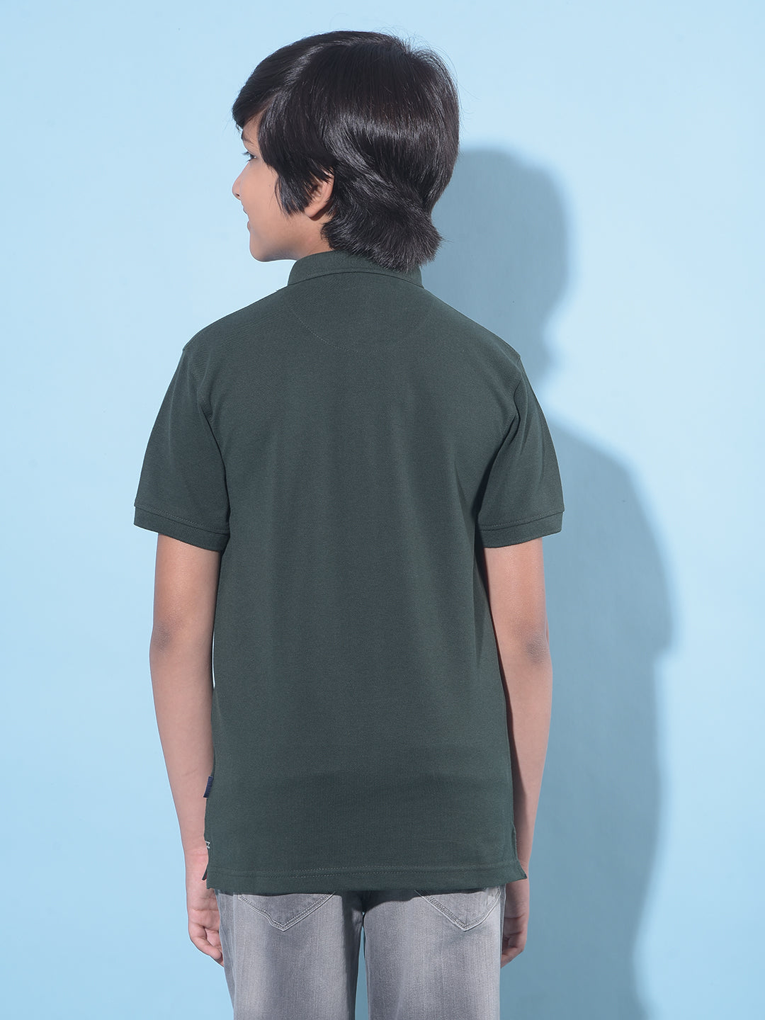 Green Typographic Printed T-Shirt-Boys T-Shirts-Crimsoune Club