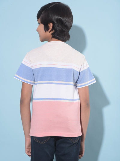 Multi Color Color-Blocked T-Shirt-Boys T-Shirts-Crimsoune Club