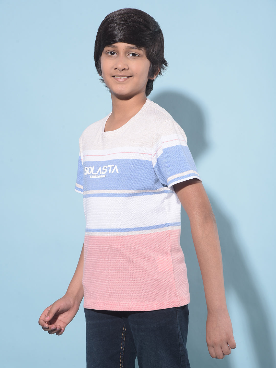 Multi Color Color-Blocked T-Shirt-Boys T-Shirts-Crimsoune Club