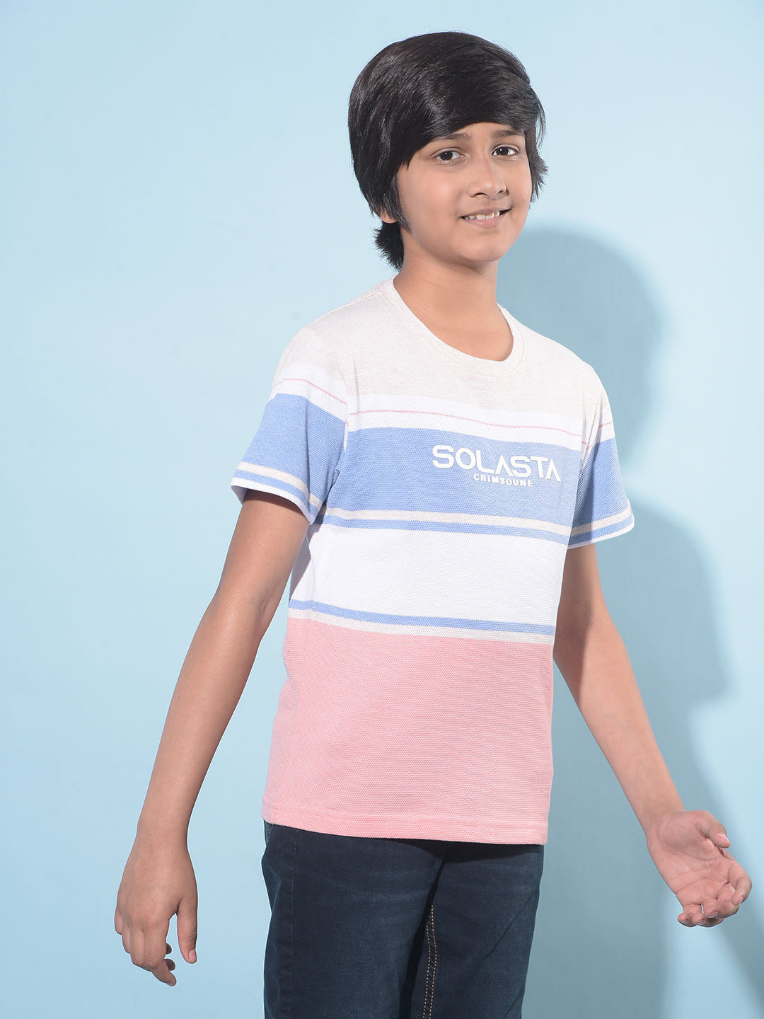 Multi Color Color-Blocked T-Shirt-Boys T-Shirts-Crimsoune Club