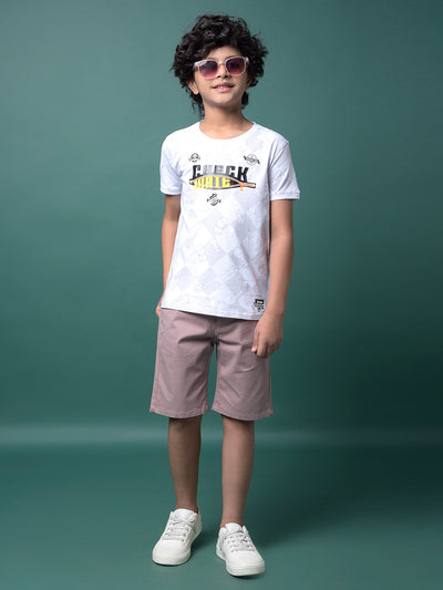 Grey Graphic Print T-Shirt-Boys T-Shirts-Crimsoune Club