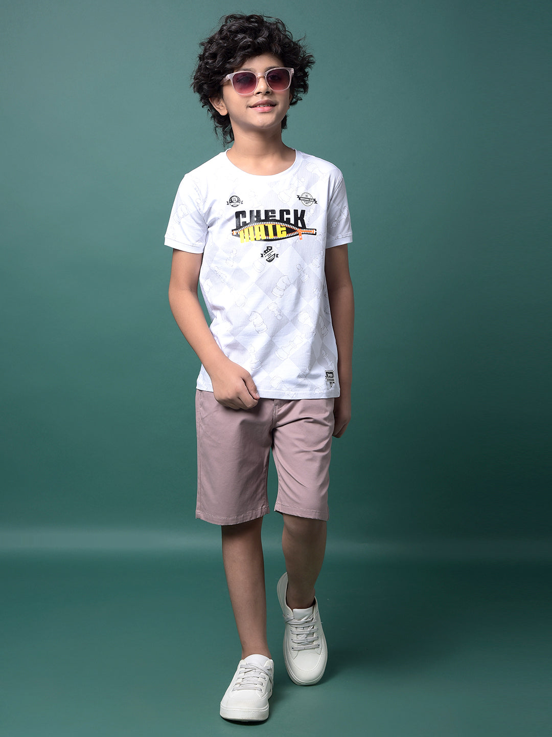 Grey Graphic Print T-Shirt-Boys T-Shirts-Crimsoune Club