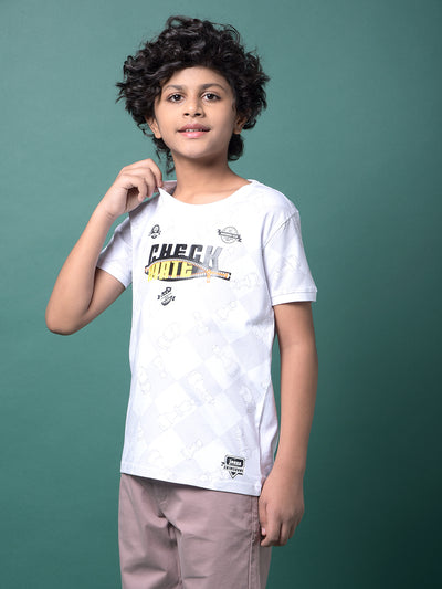 Grey Graphic Print T-Shirt-Boys T-Shirts-Crimsoune Club