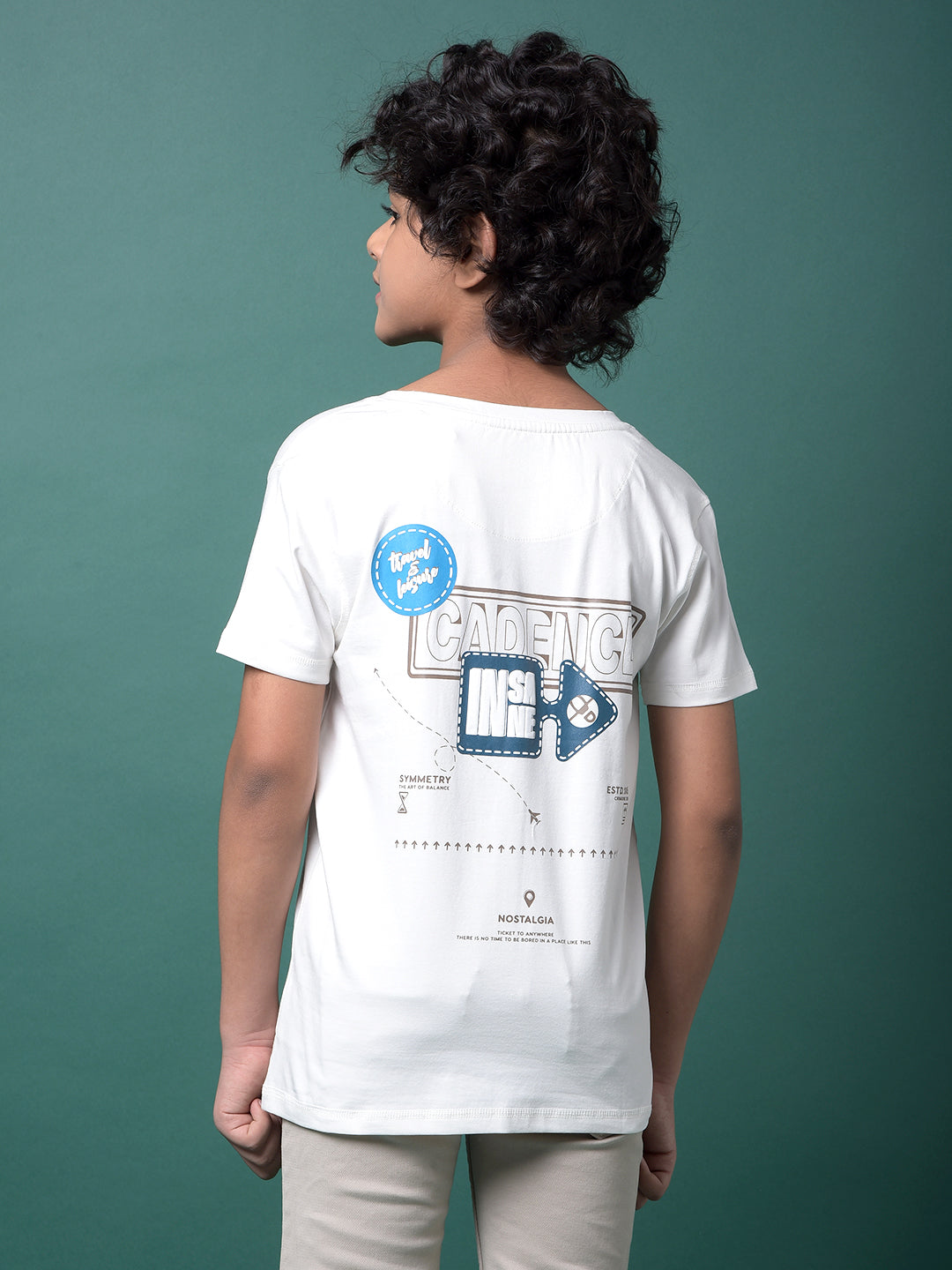 White Typographic Print T-Shirt-Boys T-Shirts-Crimsoune Club
